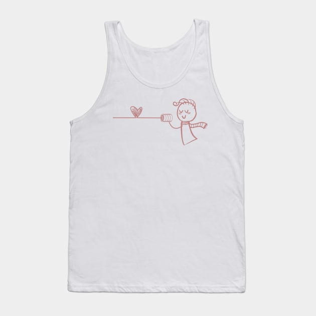 Tin Phone Couple Matching Design Tank Top by PlimPlom